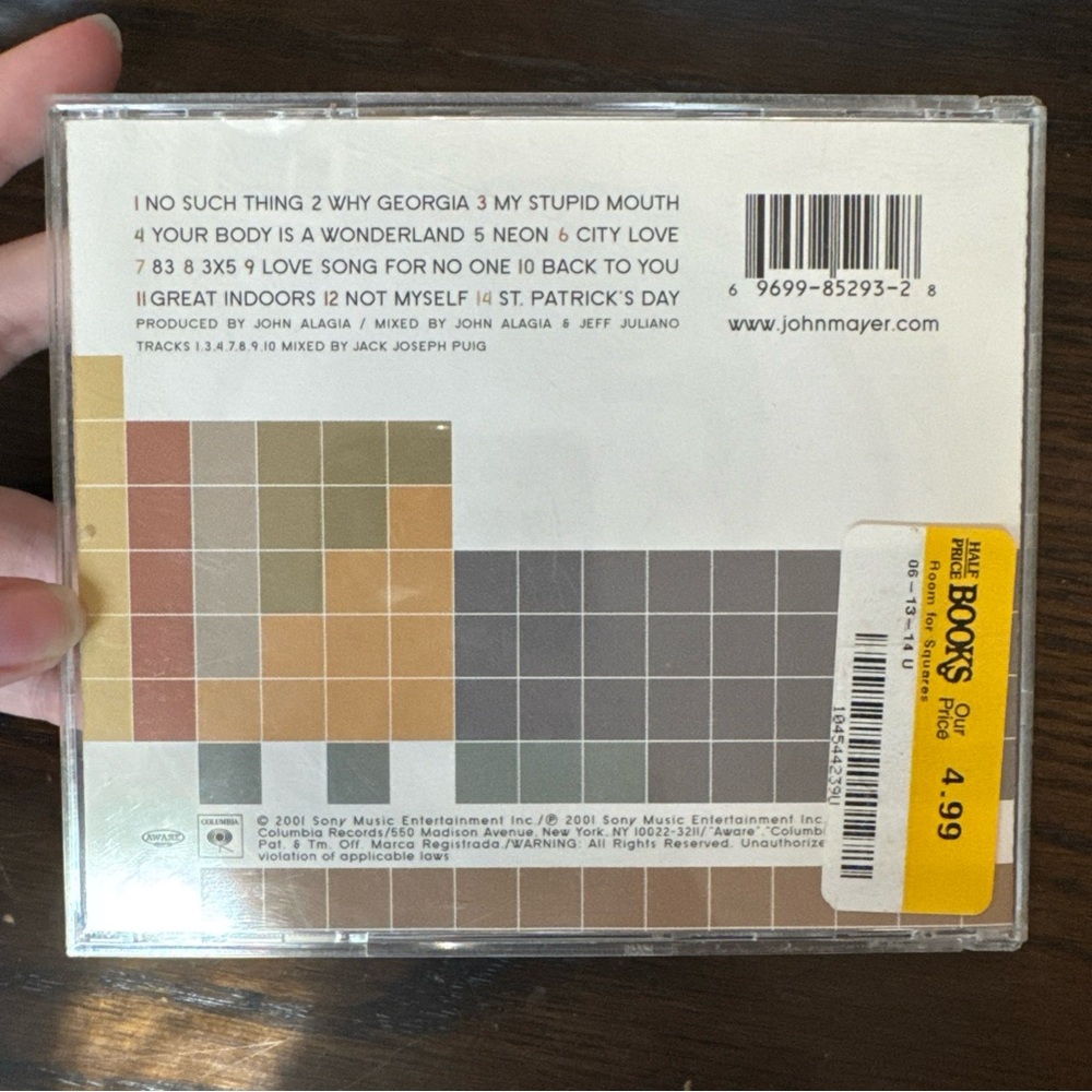 Room For Squares by John Mayer (CD, 2001) Tested, Working - Picture 2 of 4